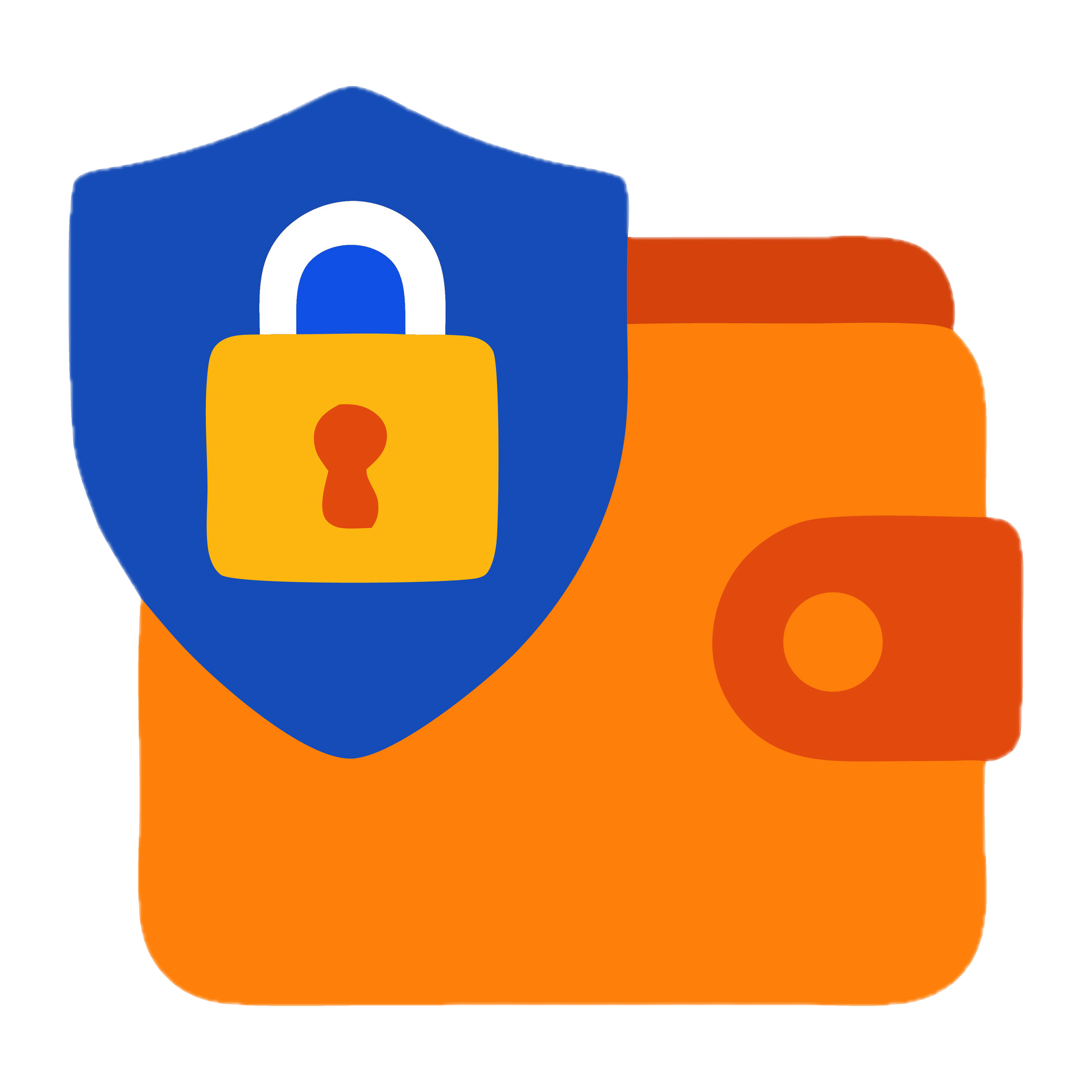 Encrypted wallet security icon